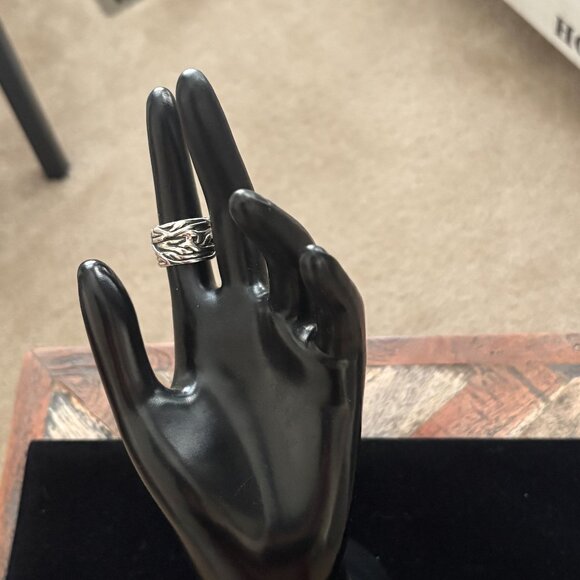 Silpada Retired 925 Sterling Silver Mermaid Pearl Statement Ring Size 6 - Picture 2 of 9